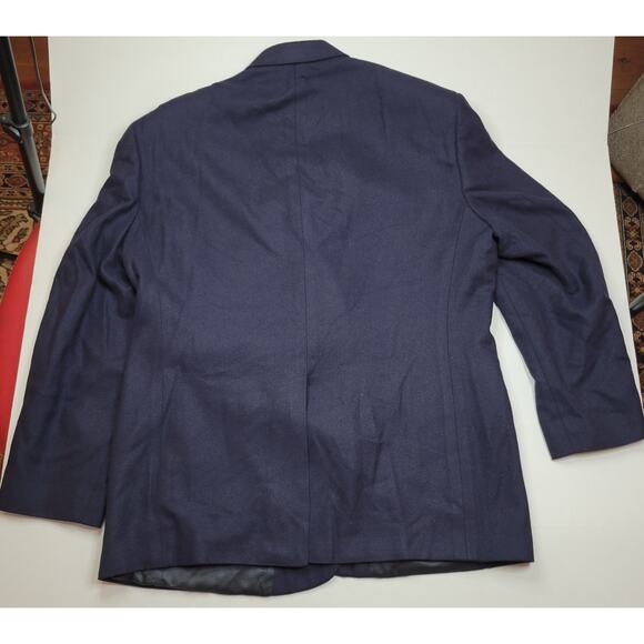 EVAN PICONE 100% Silk Navy Sport Coat Suit Blazer 2 Button Single Vent Macys 46 - Picture 7 of 7